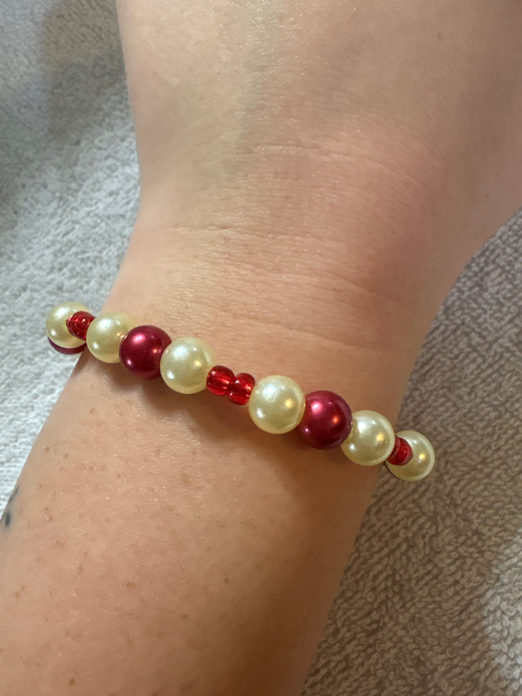 Candy Cane Christmas Bracelet