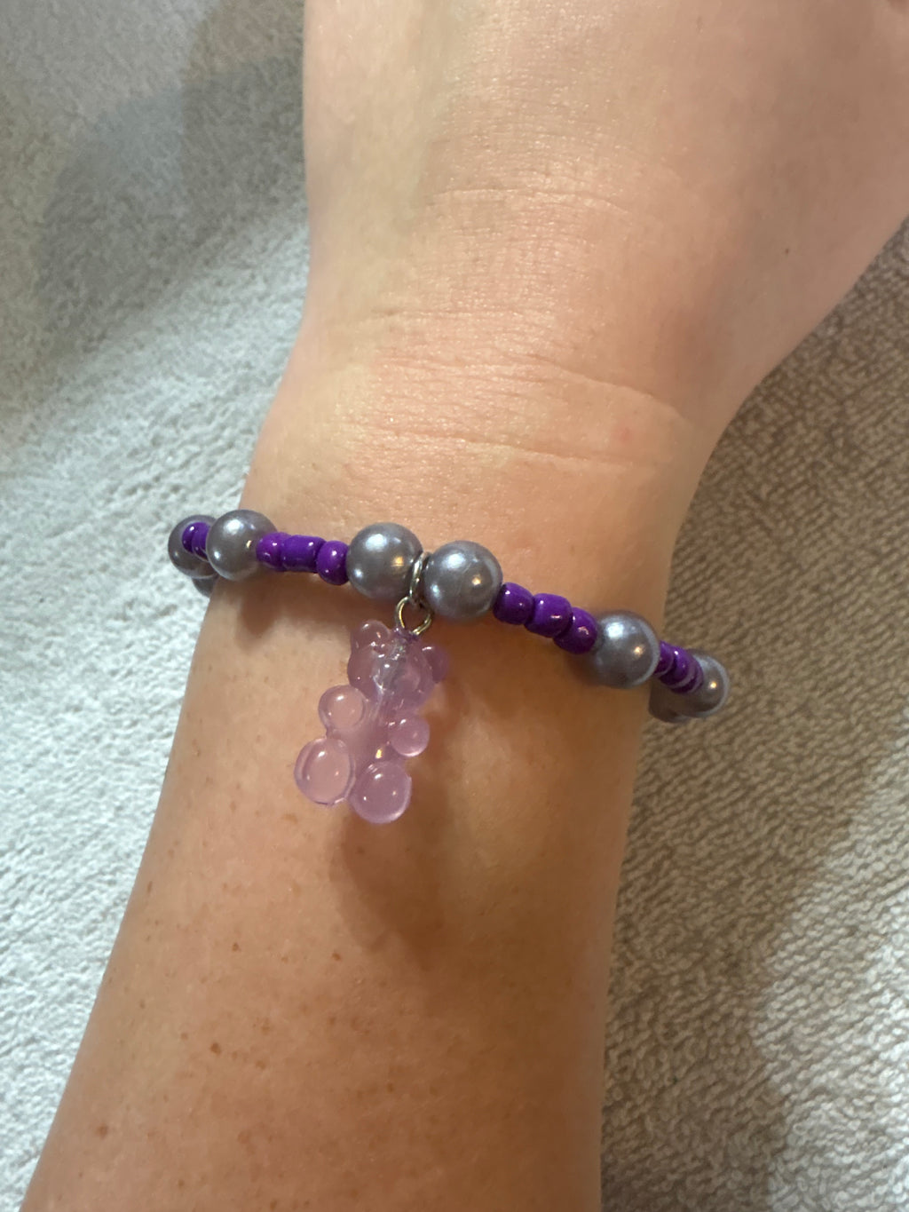 Grape Gummy Bear Bracelet