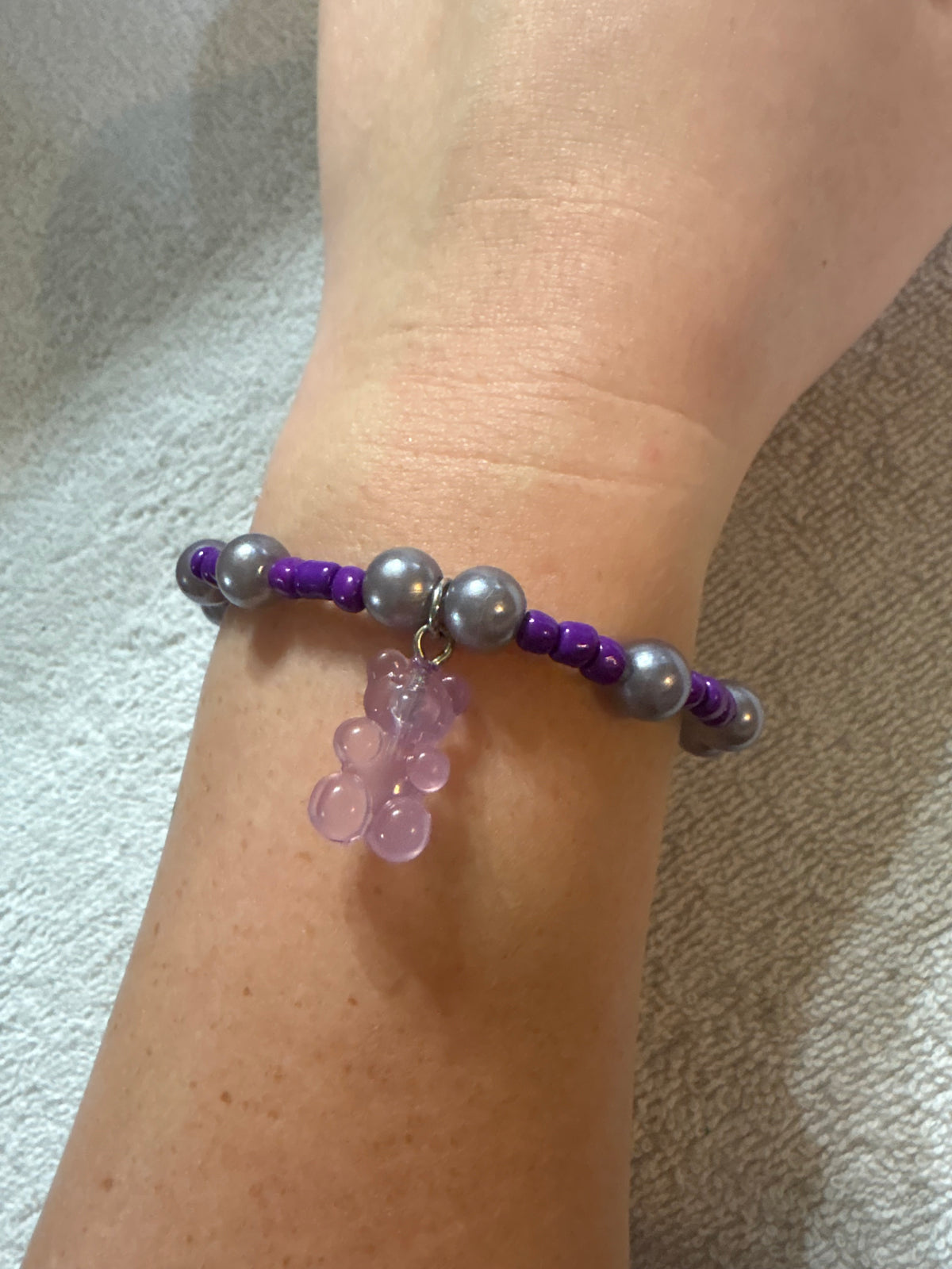 Grape Gummy Bear Bracelet