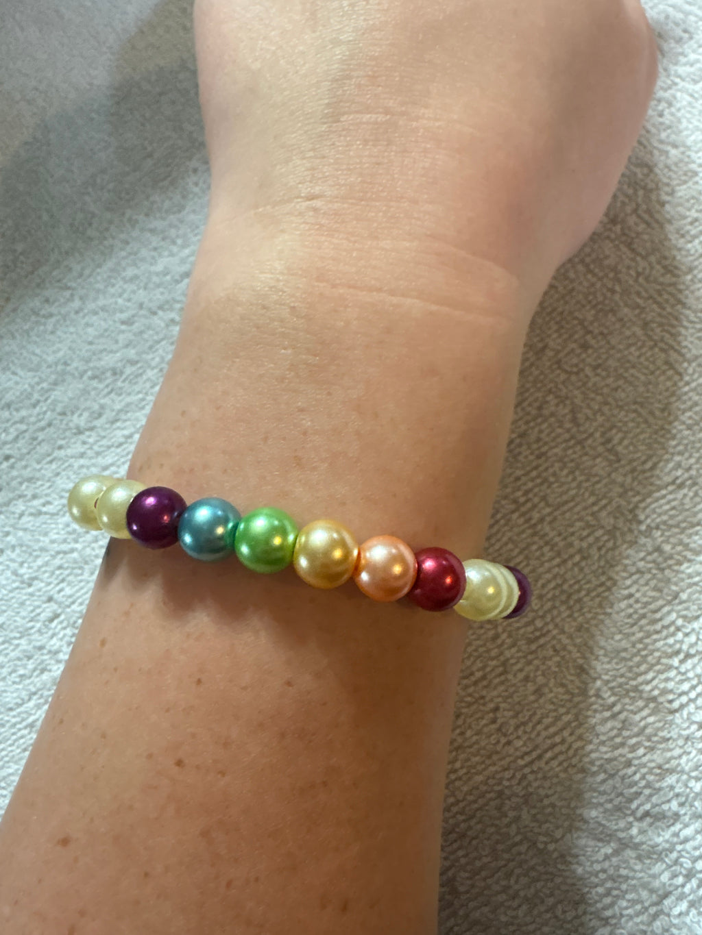 Rainbow Pearl bracelet